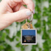 Porte-clés Maison Blanche de Noël à la nuit à Washington DC (main)