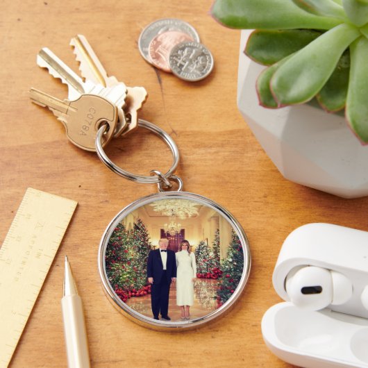 Porte-clés Maison Blanche Noël Président Donald Trump (Bureau)