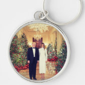 Porte-clés Maison Blanche Noël Président Donald Trump (Devant)