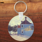 Porte-clés Maison bleue à Zaandam de Claude Monet (Recto)