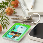 Porte-clés Maison customisée de campeur de caravane (Devant droit)