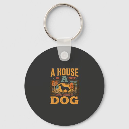 Porte-clés Maison de chien maison vintage (Recto)
