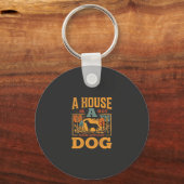 Porte-clés Maison de chien maison vintage (Recto)