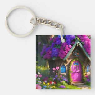 Porte-clés Maison de fée