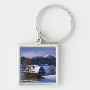 Porte-clés Maison de ferme et mont Rigi et Pilatus,