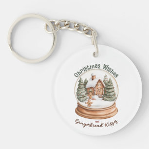 Porte-clés Maison de pain d'épice de Noël Globe des neiges