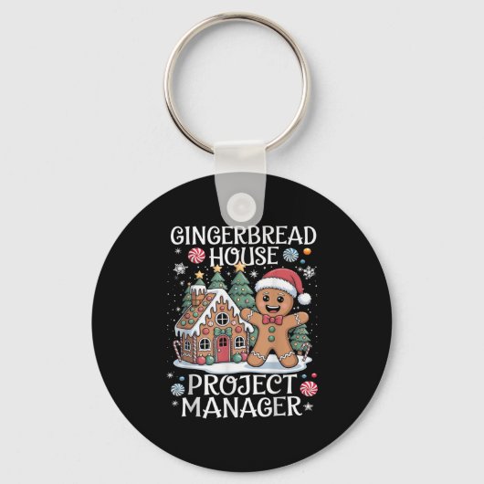 Porte-clés Maison de pain d'épice Gestionnaire de projet Déco (Recto)