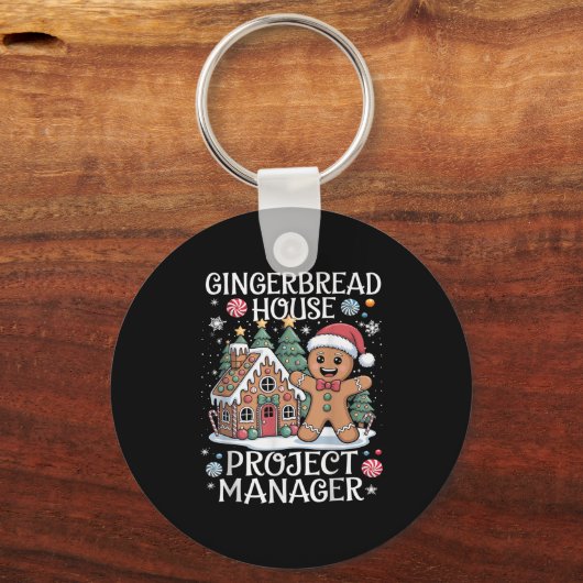 Porte-clés Maison de pain d'épice Gestionnaire de projet Déco (Recto)