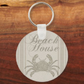 Porte-clés Maison de plage Crabe Bord de mer (Recto)