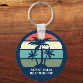 Porte-clés Maison de plage personnalisée Location de vacances (Verso)