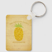 Porte-clés Maison de plage rustique à l'ananas (Verso)