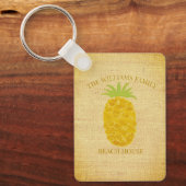 Porte-clés Maison de plage rustique à l'ananas (Recto)