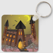 Porte-clés Maison de sorcière éffrayante Halloween et château (Dos)