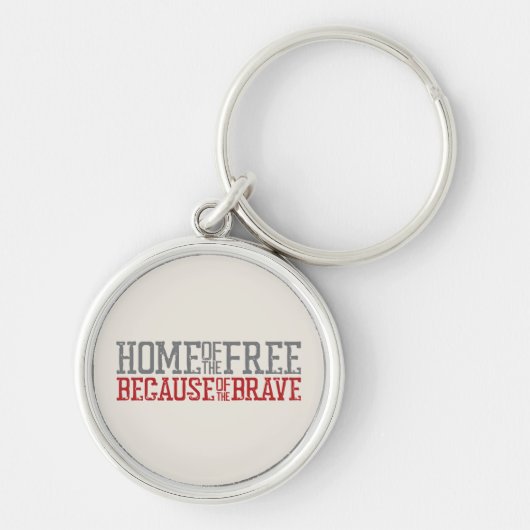 Porte-clés Maison des libres grâce aux braves Drapeau USA (Devant)