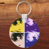 Porte-clés Maison d'Halloween effrayante (Recto)