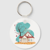 Porte-clés Maison En Automne Porte - clé (Recto)