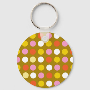 Porte-clés Maison et entreprise, pois de couleur vive.