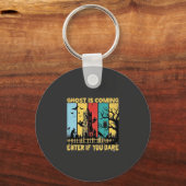 Porte-clés Maison Hantée Halloween Sorcière Chouette Arrivée (Recto)