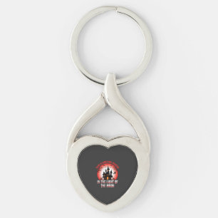 Porte-clés Maison Hantée Halloween Sorcière Clair de Lune
