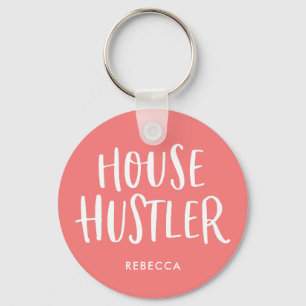 Porte-clés Maison Hustler Immobilier Coral Agent personnalisé