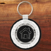 Porte-clés Maison Noire, Argent et Blanc - Réalisateur (Recto)