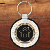 Porte-clés Maison Noire, Or et Blanc - Réalisateur (Verso)