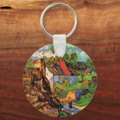 Porte-clés Maisons à Auvers par Vincent van Gogh (Recto)