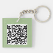 Porte-clés Maisons à chats multiples Code QR vert amusant (Dos)