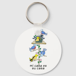 Porte-clés Maisons d'oiseaux Ma maison est votre maison - esp