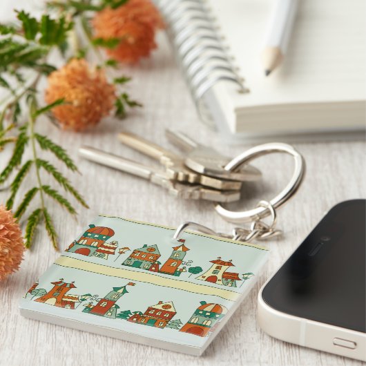 Porte-clés Maisons Wonky (Devant Droit)