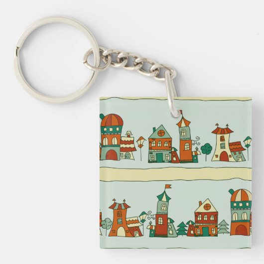 Porte-clés Maisons Wonky (Devant)