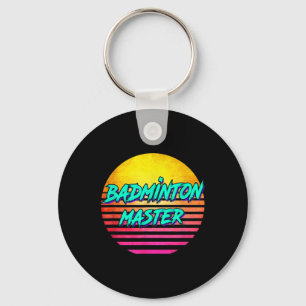 Porte-clés Maître de badminton rétro des années 80
