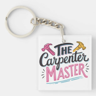 Porte-clés maître de métier de charpentier