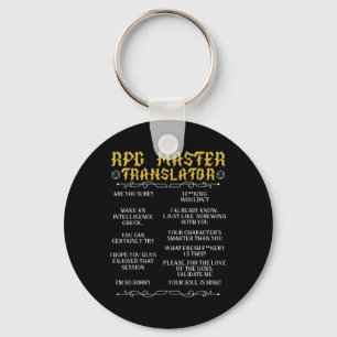 Porte-clés Maître de Rpg Traducteur Jeux de société D20 Drôle