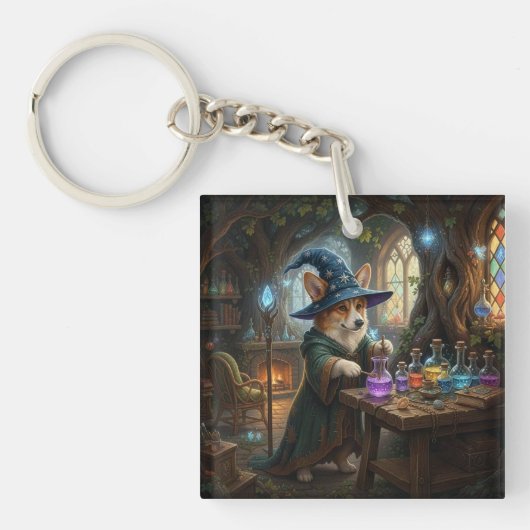 Porte-clés Maître des Potions Corgi (Devant)