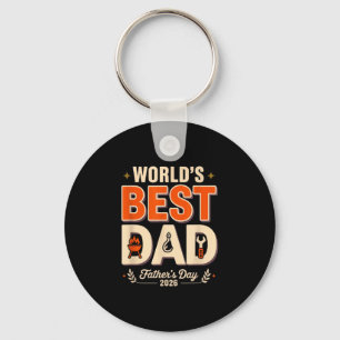 Porte-clés Maître du grill de papa du monde humour drôle de B