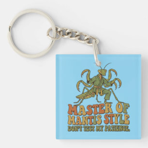 Porte-clés Maître du karaté de style Mantis Insecte drôle d'a