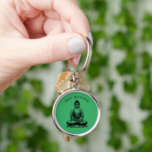 Porte-clés Maître Zen - Bouddha méditation Vert