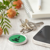 Porte-clés Maître Zen - Bouddha méditation Vert (Côté)