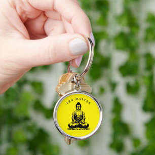 Porte-clés Maître Zen - Méditation Bouddha Jaune