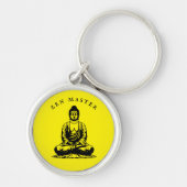 Porte-clés Maître Zen - Méditation Bouddha Jaune (Devant)