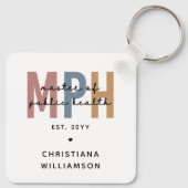 Porte-clés Maîtrise personnalisée en santé publique (Dos)