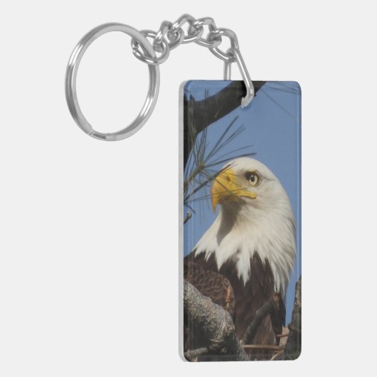 Porte-clés Majestic Bald Eagle 2 côtés (Devant gauche)