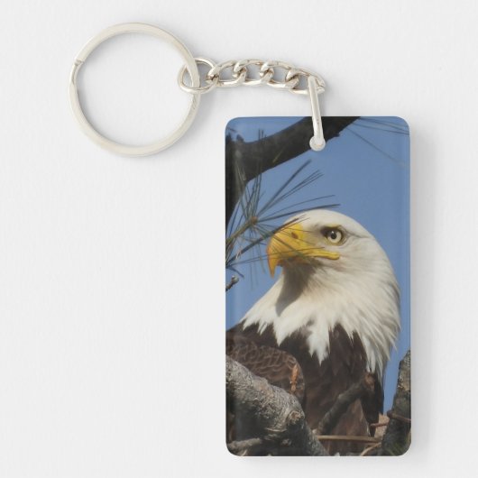 Porte-clés Majestic Bald Eagle 2 côtés (Devant)