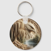 Porte-clés Majestic Eagle surplombant le lac Serene (Verso)