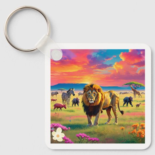 Porte-clés "Majestic Jungle Realm" (Recto)