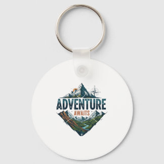 Porte-clés Majestic Mountain & River Adventure Art Print