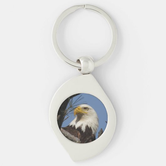 Porte-clés Majestic Patriotique Mature Bald Eagle tête proche (Devant)