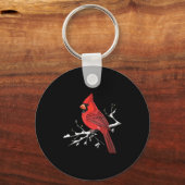 Porte-clés Majestic Red Cardinal Birdwatching Birdwatcher Bir (Recto)