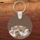 Porte-clés Majestic white cat lover (Verso)